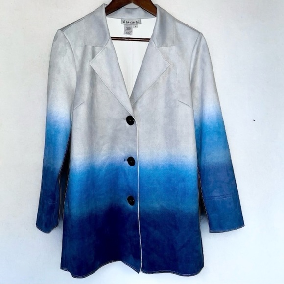 a’la carte Faux Suede Ombré Blazer Size Small - Picture 8 of 9